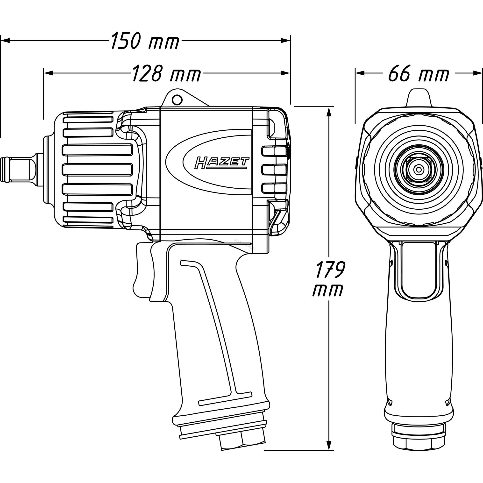 Hazet 9012TT TWIN TURBO rázový uťahovák 2200Nm