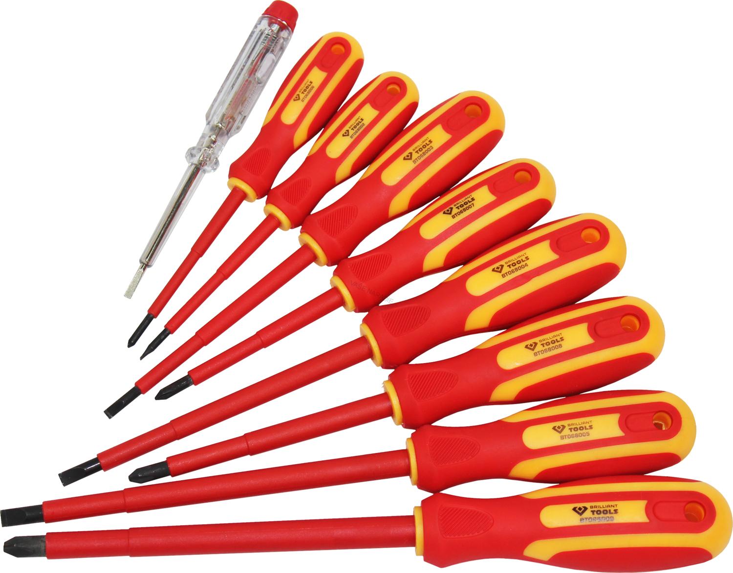 Brilliant Tools BT068010 Sada skrutkovačov VDE 9 dielna