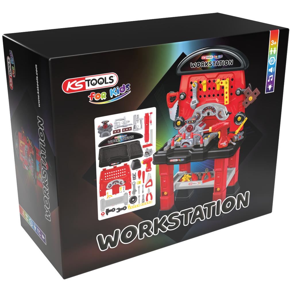 KS TOOLS pracovná stanica s náradím pre deti