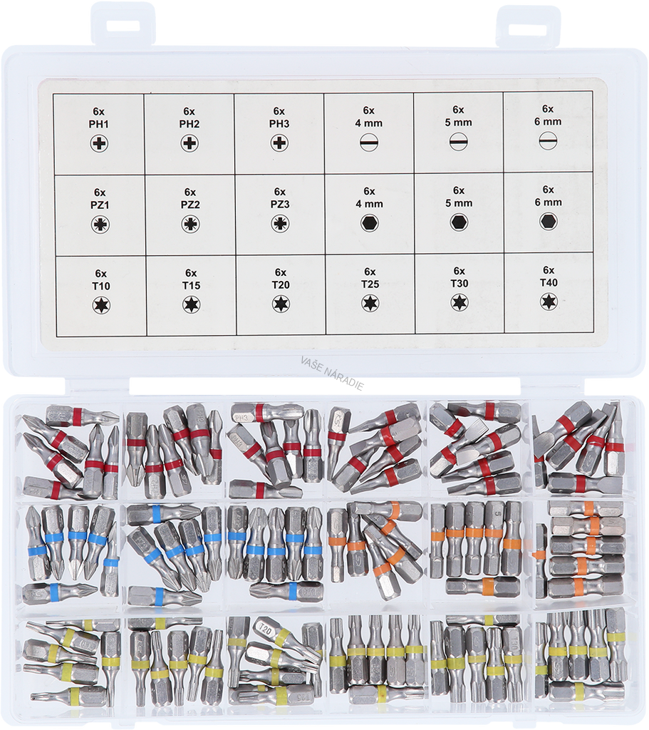 KS Tools Sortiment bitov TORSIONpower, 108 ks 918.3108