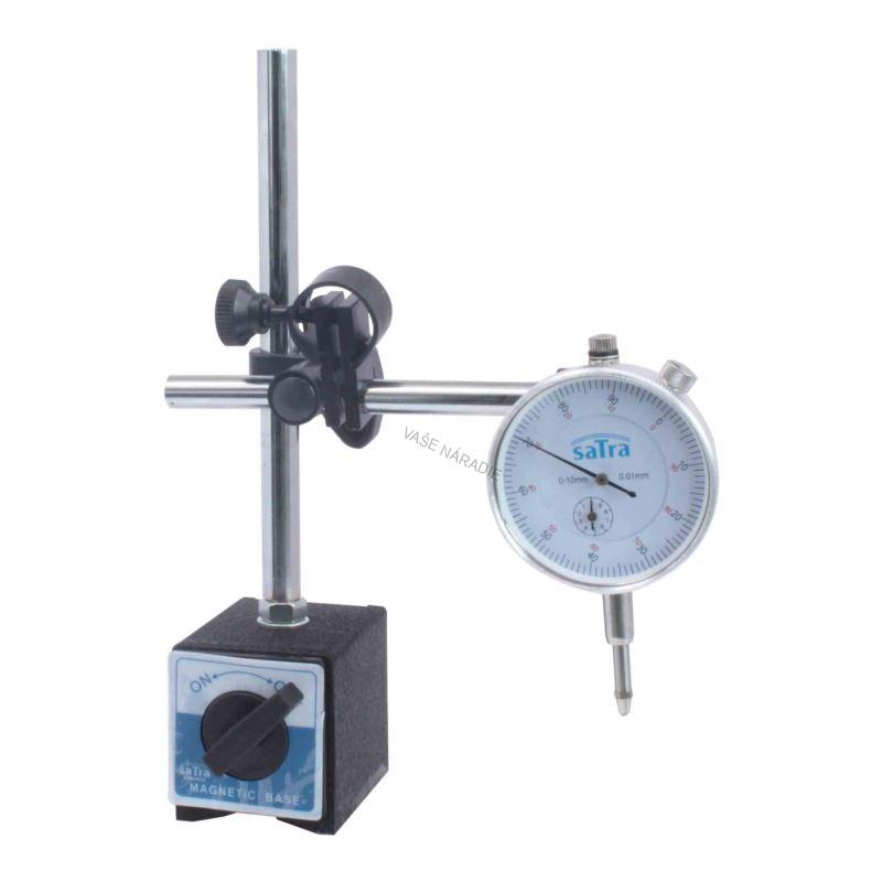 Satra S-MAHO2 Magnetický statív s meradlom odchýlky 0-10 mm, odchýlkomer