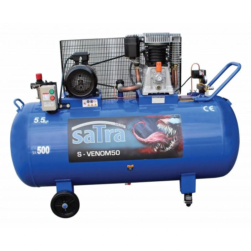 SATRA S-90158 olejový kompresor, dvojpiestový, 4kW, 10 bar, 500 l