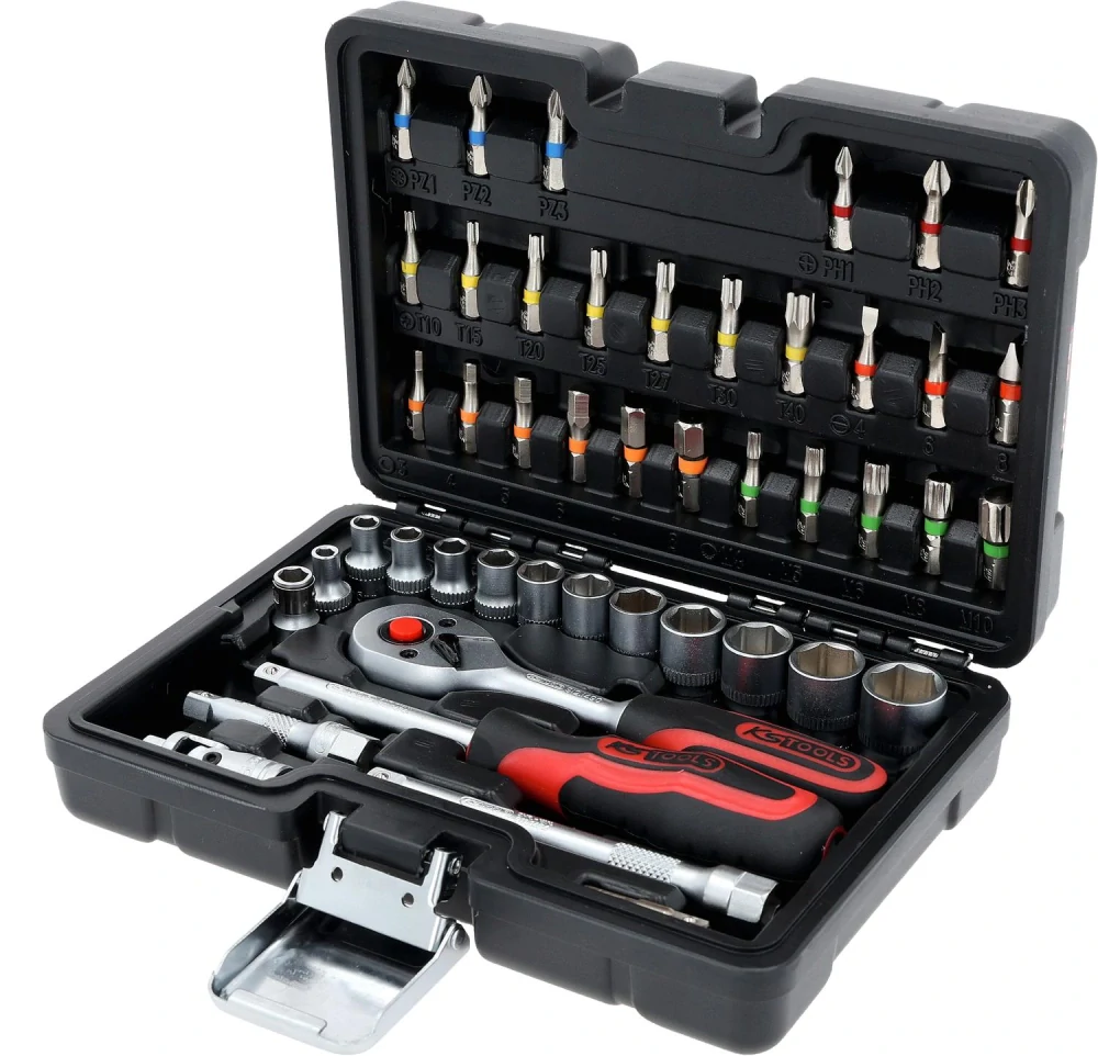 KS Tools 899.1000 Adventný kalendár, súprava nástrčkových kľúčov, 46-dielna