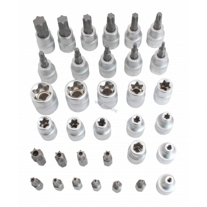 Satra A-TXSET34 Sada nástrčných hlavíc 3/8" TORX a E-TORX 34ks