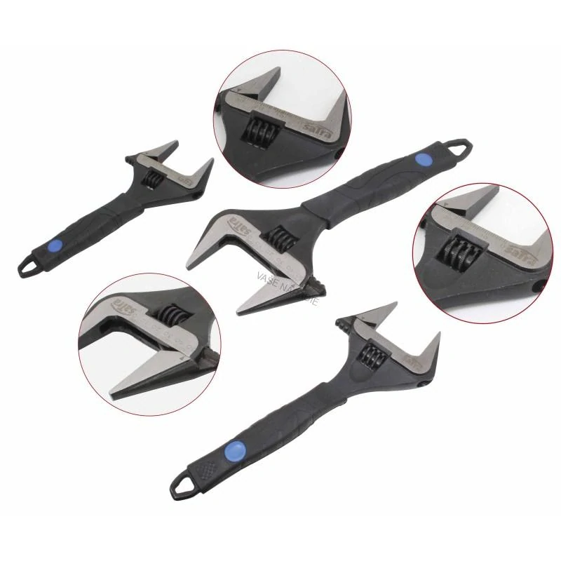 Satra S-AW3E Kľúče nastaviteľné 0 - 55 mm švédske 3ks 150, 200, 250 mm