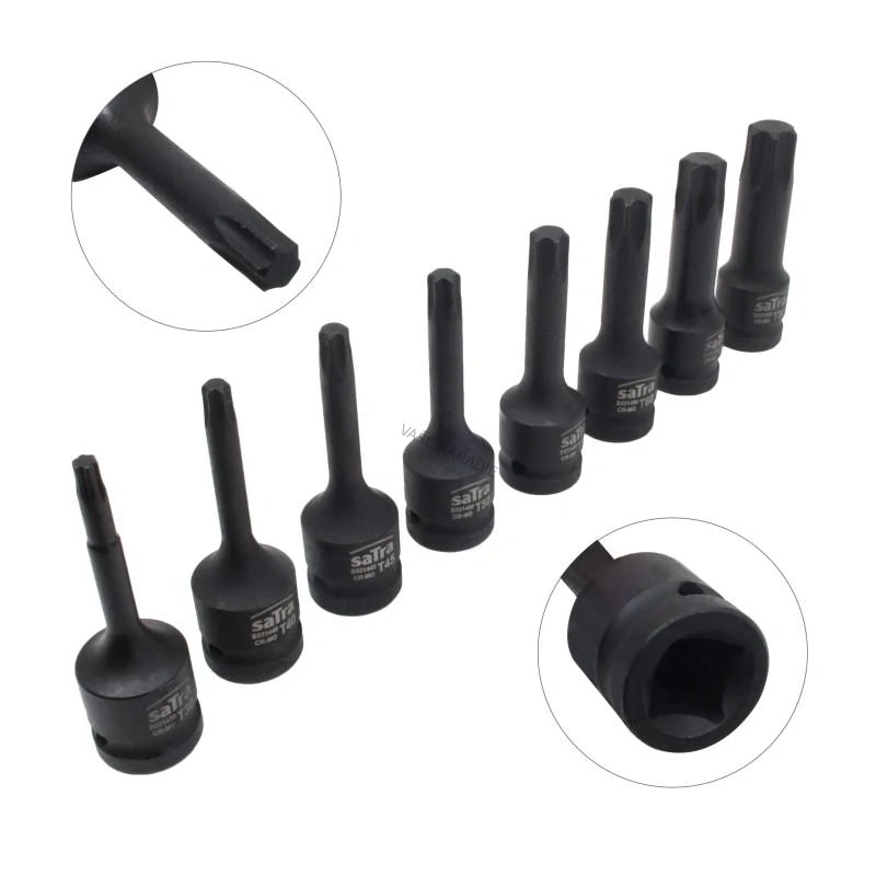 Satra S-1MTORX8 Sada kovaných nádstavcov 1/2" TORX profil 8 dielna