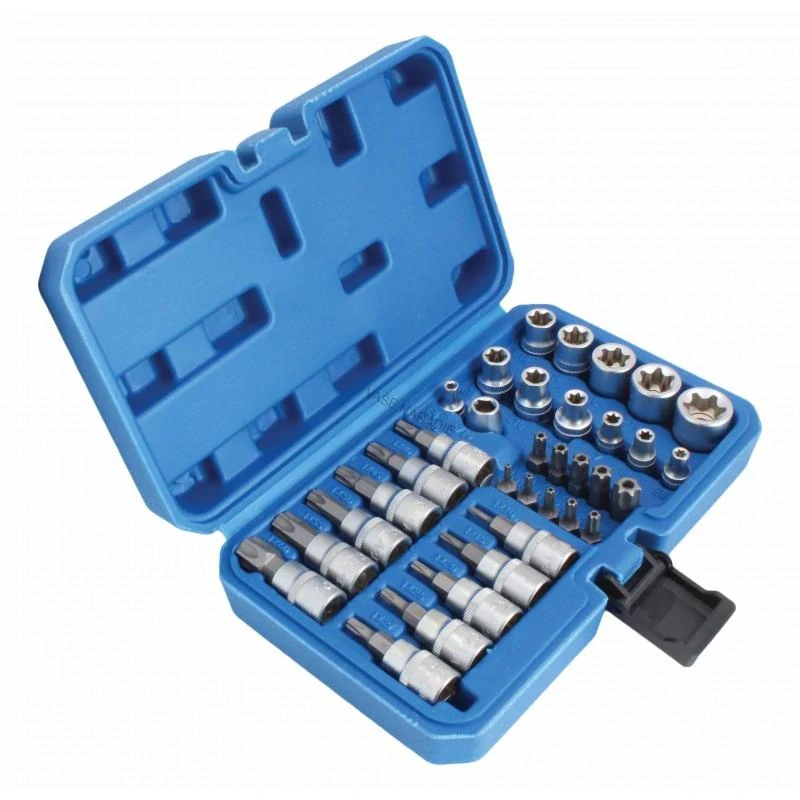 SATRA S-34TES Sada hlavíc a bitov Torx a E-Torx, 34 ks