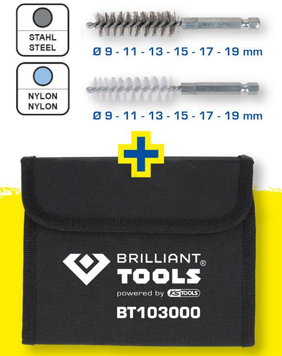 Brilliant Tools BT103000 Sada kefiek v púzdre 20 dielna