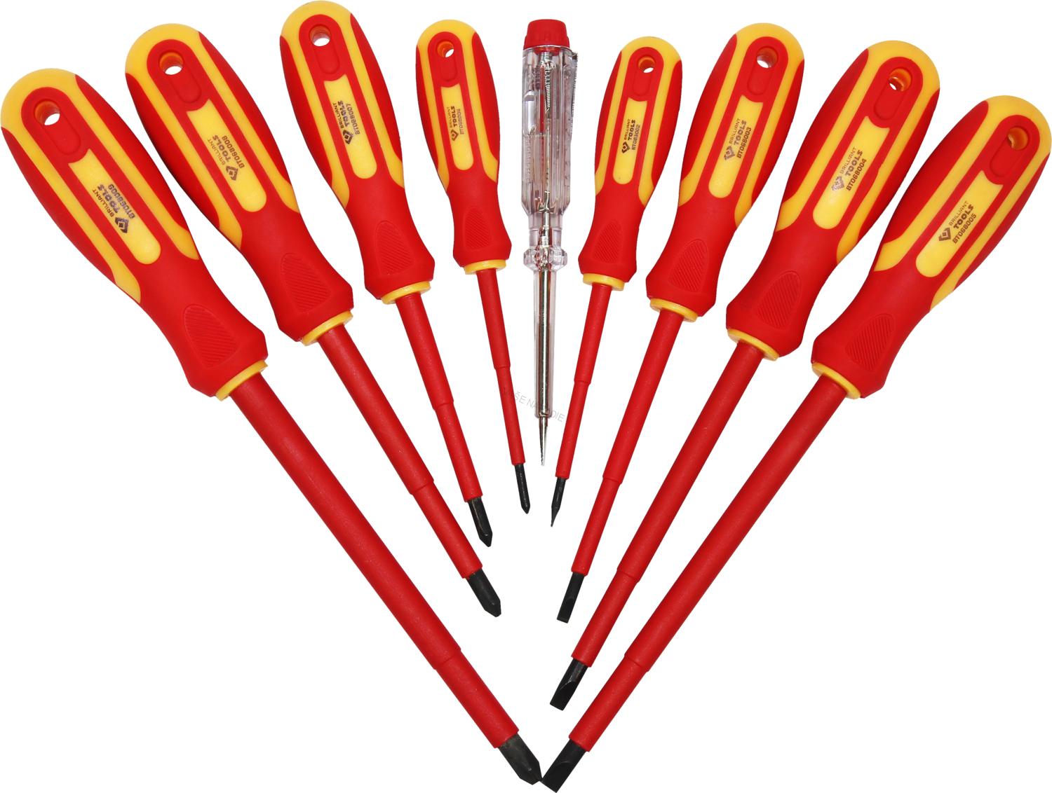 Brilliant Tools BT068010 Sada skrutkovačov VDE 9 dielna