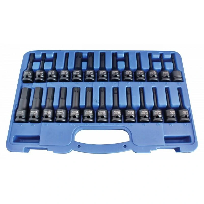 ASTA A-IS2612 Sada rázových hlavíc TORX, XZN a HEX 1/2″, 26 ks