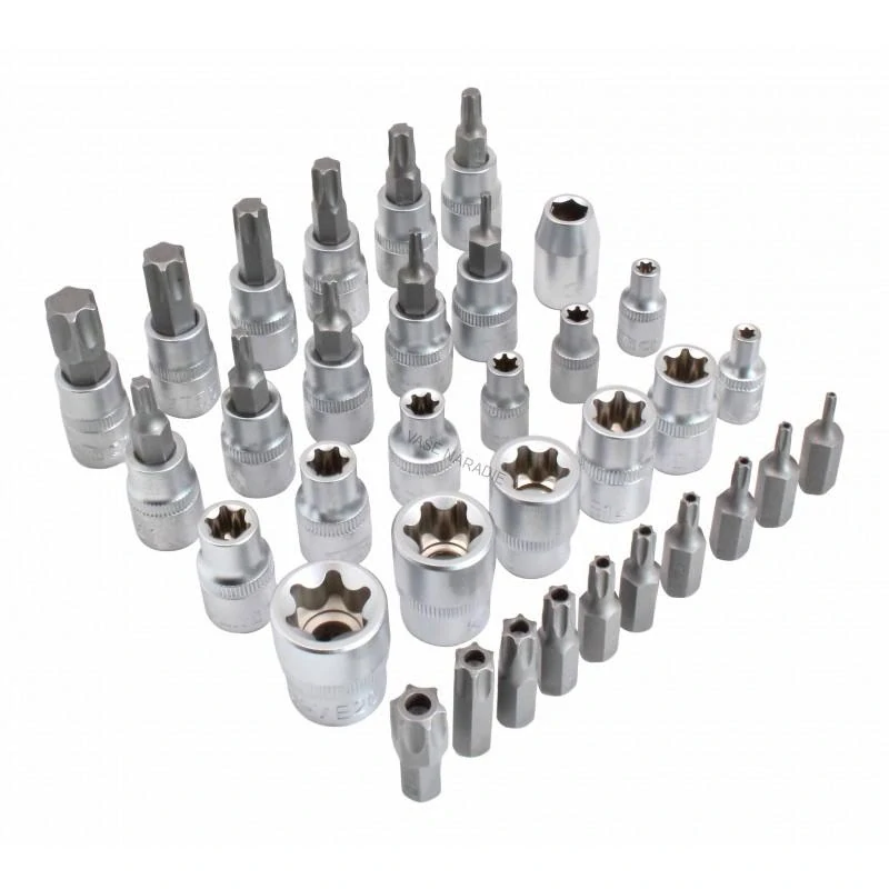 SATRA S-34TES Sada hlavíc a bitov Torx a E-Torx, 34 ks