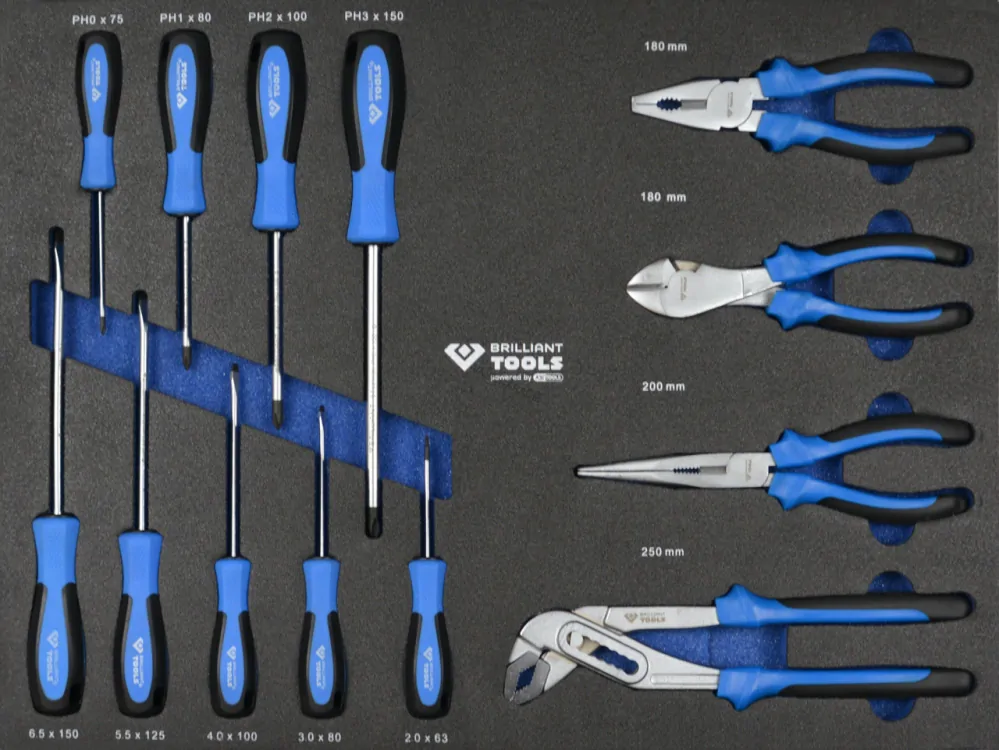 Dielenský vozík s 347 dielnou sadou náradia Brilliant Tools BT153347