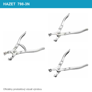 Sada klieští na hadicové spony HAZET 798/3N, 3 diely