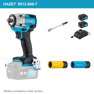 Aku sada na výmenu kolies HAZET 9512-600/7, 18 V