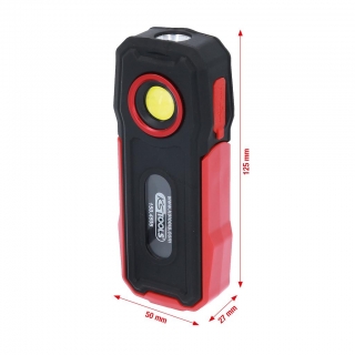 KS Tools Mobilná dielenská ručná lampa, sklápacia, 300 lumenov 150.4505