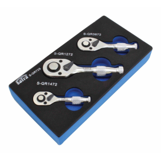 Sada rační MINI 1/4", 3/8", 1/2" 72 zubov 3 ks SATRA S-QR72S