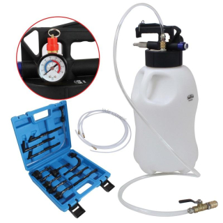 Plnička oleja do automatických prevodoviek 10l - pneumatická + sada adaptérov SATRA S-90148