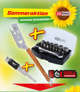 KS Tools Sada bitov 1/4", 24-dielna 911.2010 + darčeky na BBQ