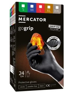 Nitrilové rukavice MERCATOR Gogrip čierne 100ks ONE BY ONE