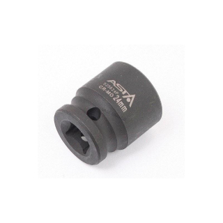 ASTA 525624P Krátka rázová hlavica 1/2 palca, 24 mm