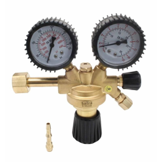 SATRA S-90238 Redukčný ventil Argón/CO₂ 200 bar s dvoma manometrami