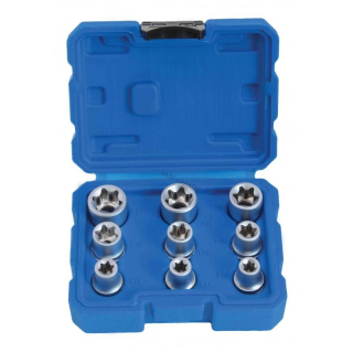 SATRA S-90278 Sada hlavíc TORX-E 1/2″ E10–E24, 9 dielov