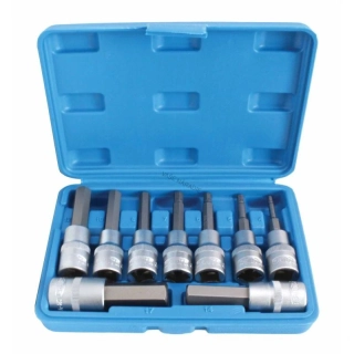 SATRA S-H912S Dlhé imbusové hlavice 1/2″ H4–H17, 9 ks
