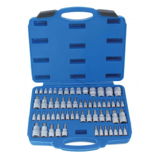 SATRA S-ST60B Sada hlavíc TORX, Security TORX, TORX Plus a E-TORX, 60 ks