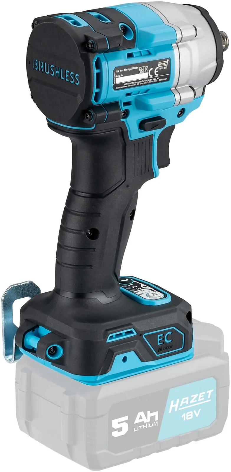 1⁄2″ Aku rázový uťahovák · 600 Nm HAZET 9512-600