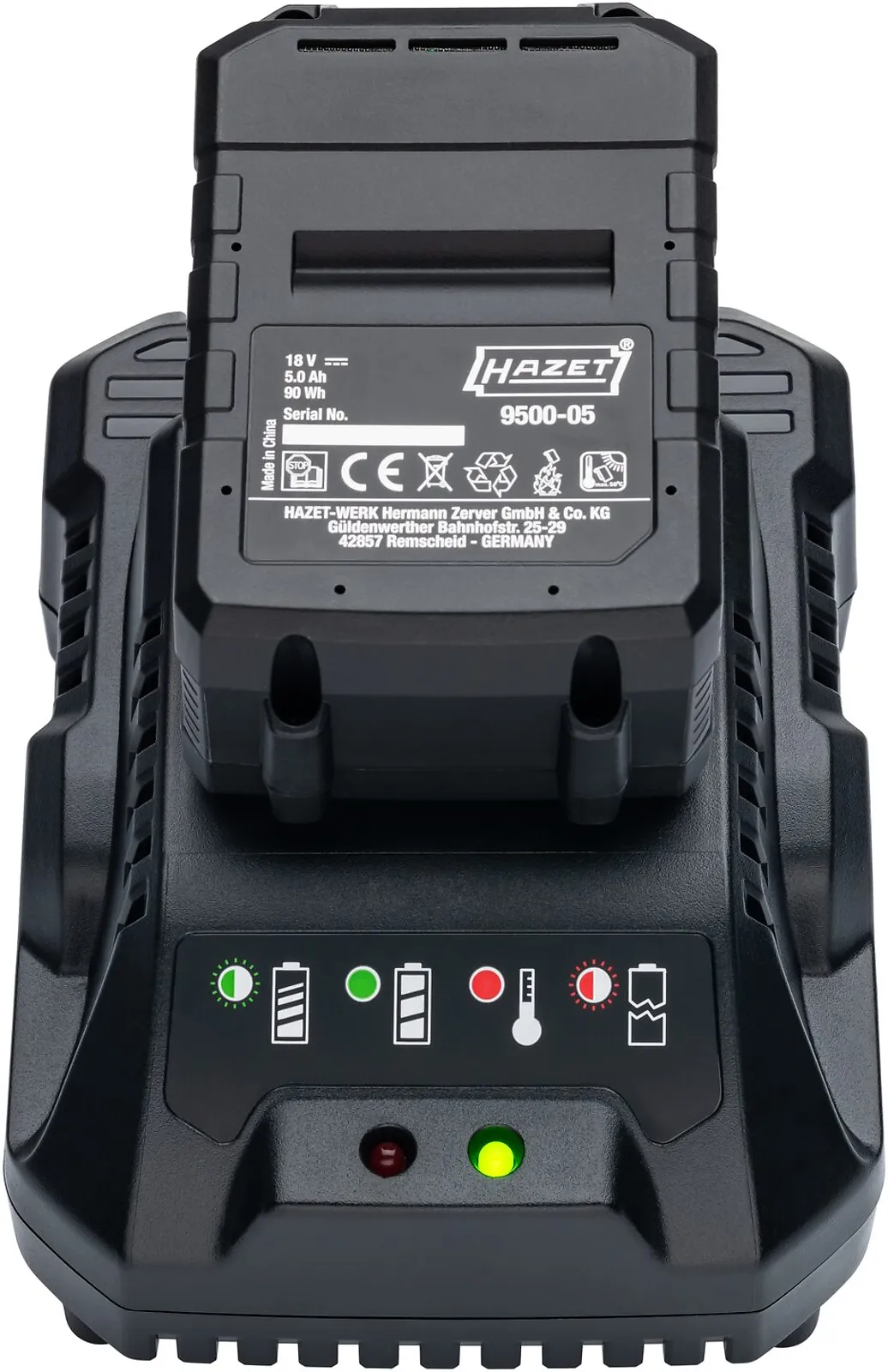 1⁄2″ Aku rázový uťahovák · 600 Nm HAZET 9512-600/4