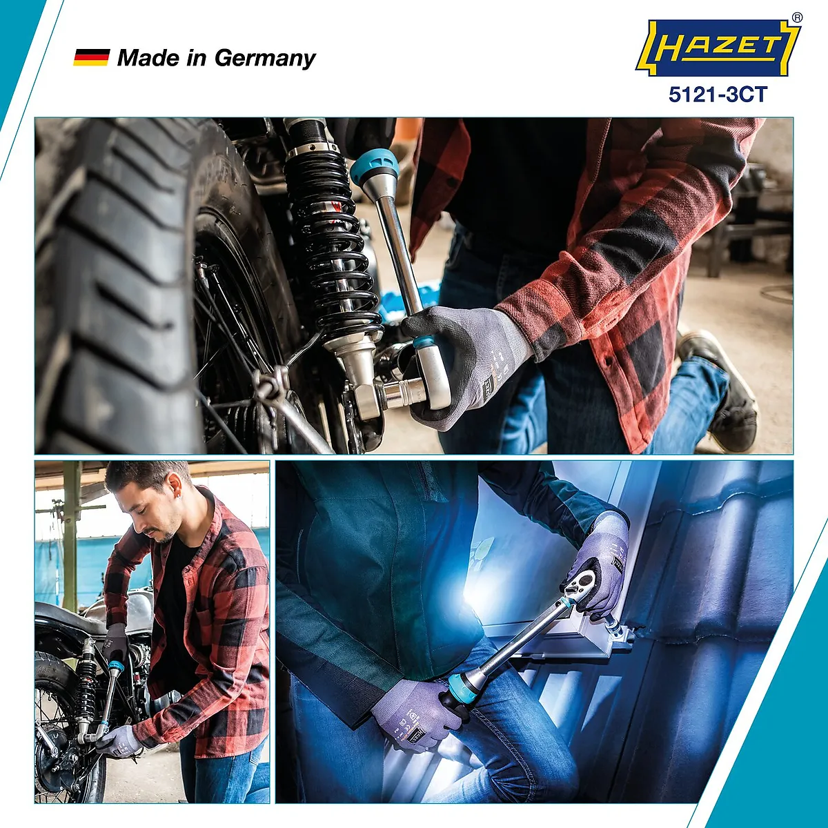 1⁄2″ Momentový kľúč s DAkkS kalibračným listom · 20 – 120 Nm · ±3 % HAZET 5121-3CTCAL