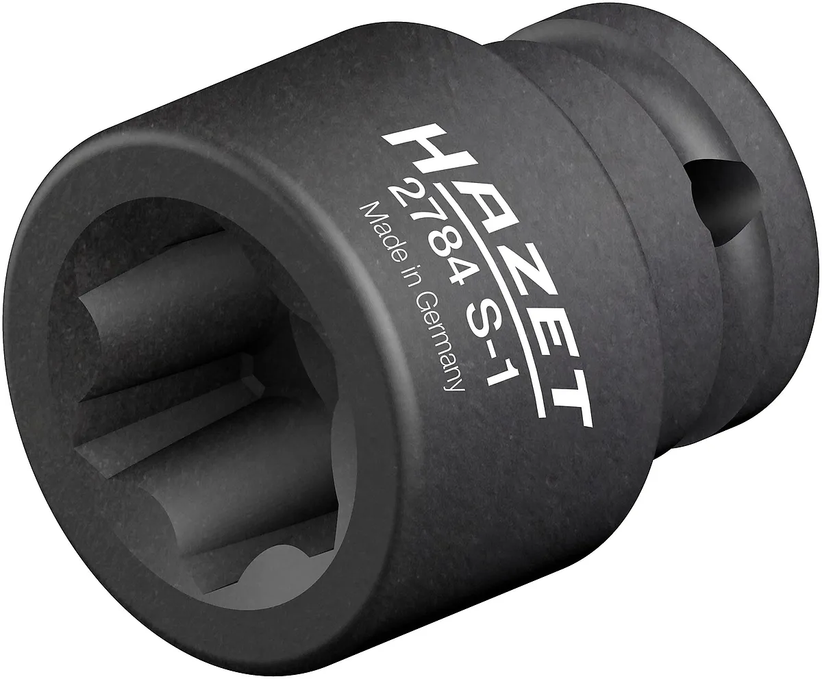 1⁄2″ Nástrčná hlavica pre rázový a strojový uťahovák · so špeciálnym profilom · drážkový profil HAZET 2784S-1
