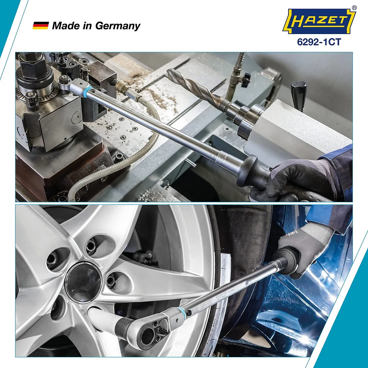 14 × 18 mm Momentový kľúč s DAkkS kalibračným listom · 40 – 200 Nm · ±2 % HAZET 6292-1CTCAL