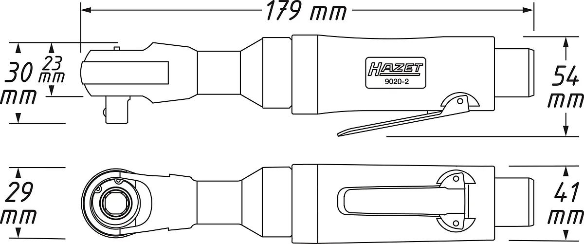 1⁄4″ Pneumatická račňa HAZET 9020-2