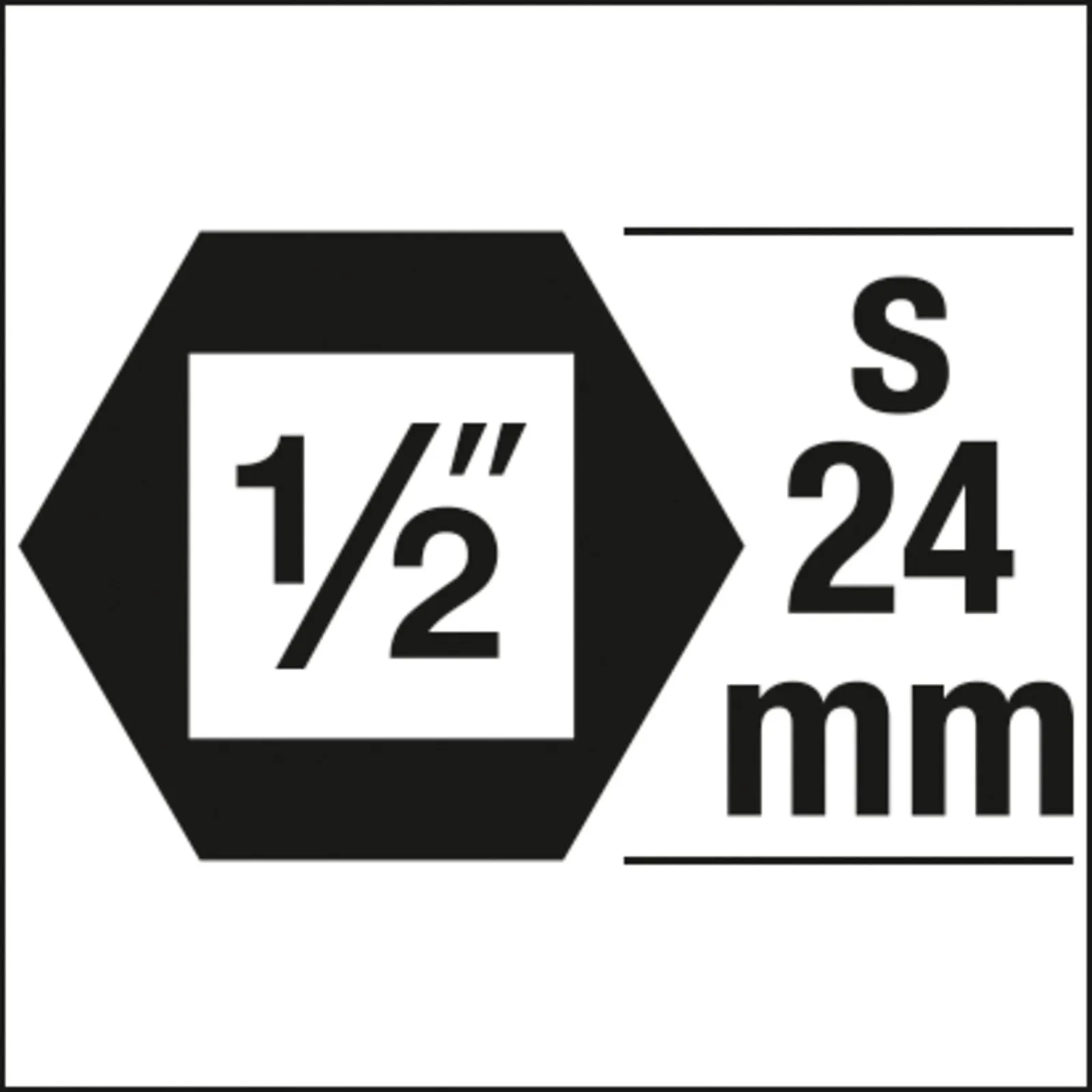 24 mm vonkajší šesťhran→1⁄2″ Súprava rýchlovýmenných adaptérov pre rázový a strojný uťahovač HAZET 1003S/4