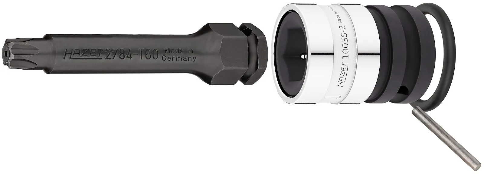 3⁄4″ · 1″ · 24 mm vonkajší šesťhran Nástrčná hlavica pre brzdové kotúče · Vnútorný profil TORX® · T60 HAZET 2784-T60/4