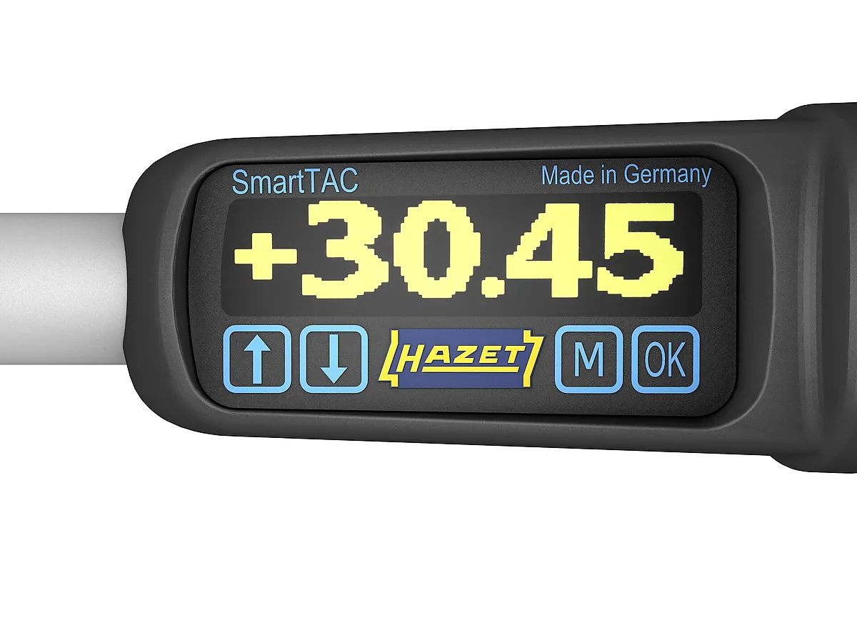9 × 12 mm · 3⁄8″ Elektronický momentový a uhlový kľúč · 10 – 100 Nm · 7.5 – 75 lbf·ft · ±1 % HAZET 7291-5STAC