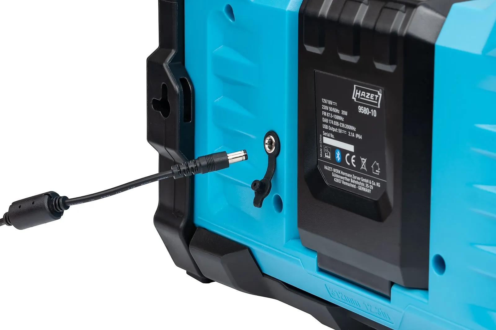 DAB rádio s Bluetooth, hybridné napájanie 18/230 V HAZET 9580-10