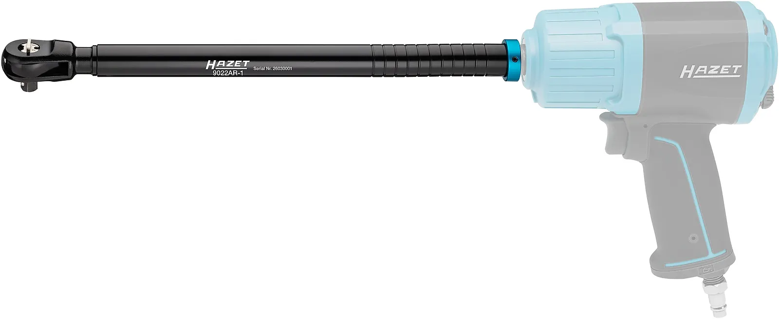 Predĺžená 1/2″ rázová pneumatická račňa, 170 Nm, 458 mm HAZET 9022AR-1