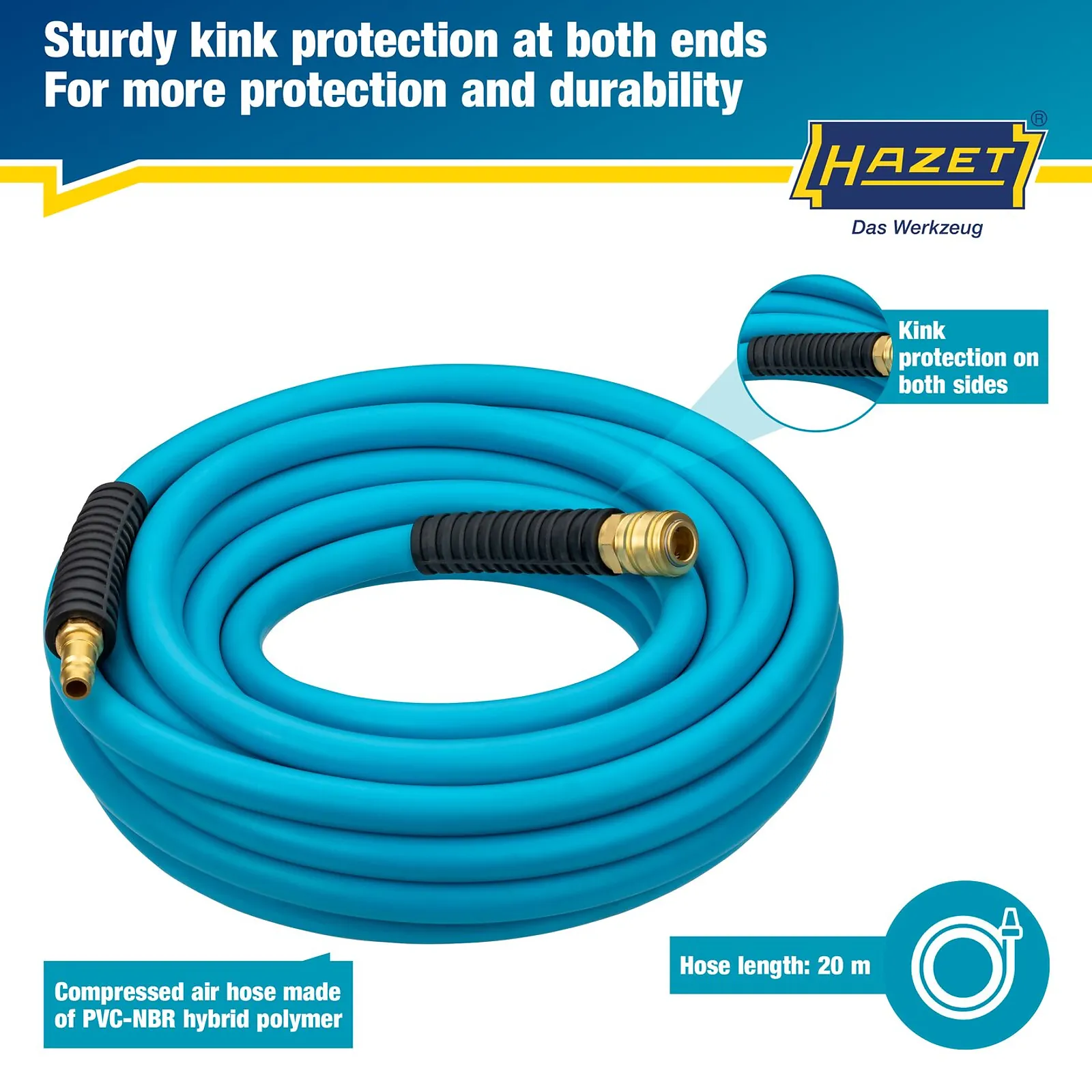 Pneumatická hadica · 20 m · 10 mm vnútorná ⌀ HAZET 9040N-1020