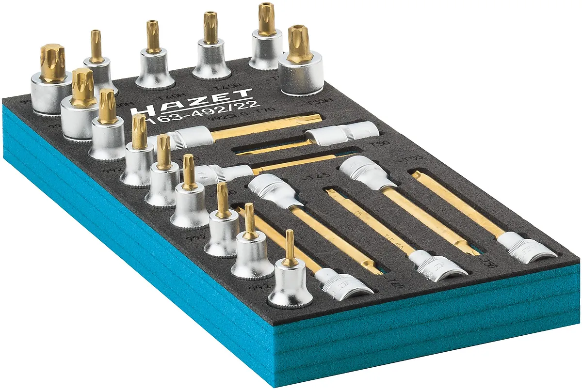 Súprava nástrčných hlavíc · TORX® HAZET 163-492/22
