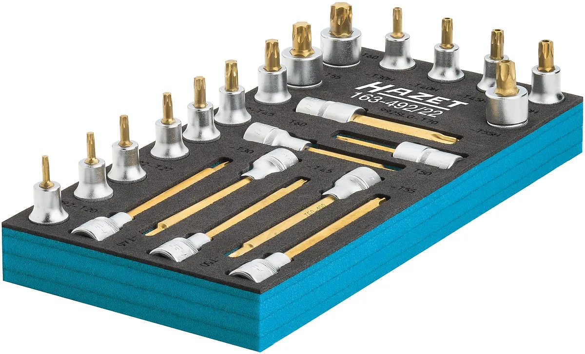 Súprava nástrčných hlavíc · TORX® HAZET 163-492/22