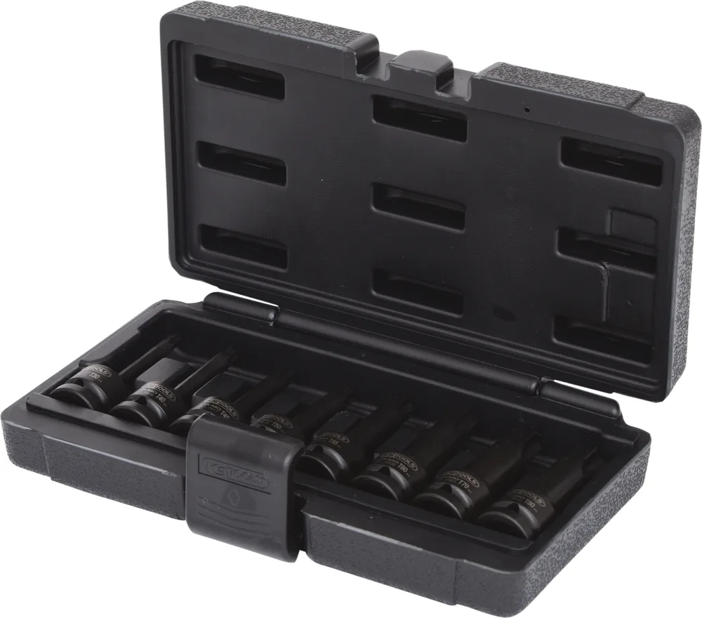 1/2" súprava silových nástrčných bitov TX, 8 ks, T30-T80, dlhé KS Tools 911.0901