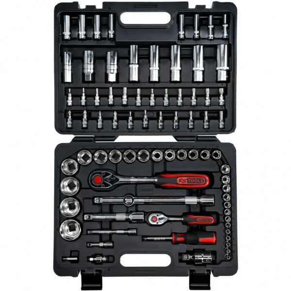 1/4" + 1/2" CHROMEplus súprava nástrčných kľúčov, 78-dielna KS Tools 918.0678