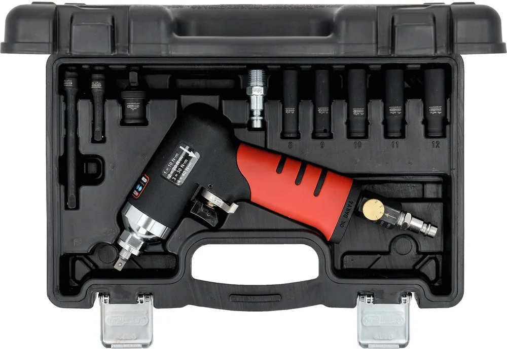 1/4" súprava pneumatických vibračných skrutkovačov pre zapaľovacie sviečky, 9-dielna KS Tools 152.1400