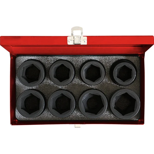 1" súprava šesťhranných silových nástrčných hlavíc, krátke, 8-dielna KS Tools 515.0610