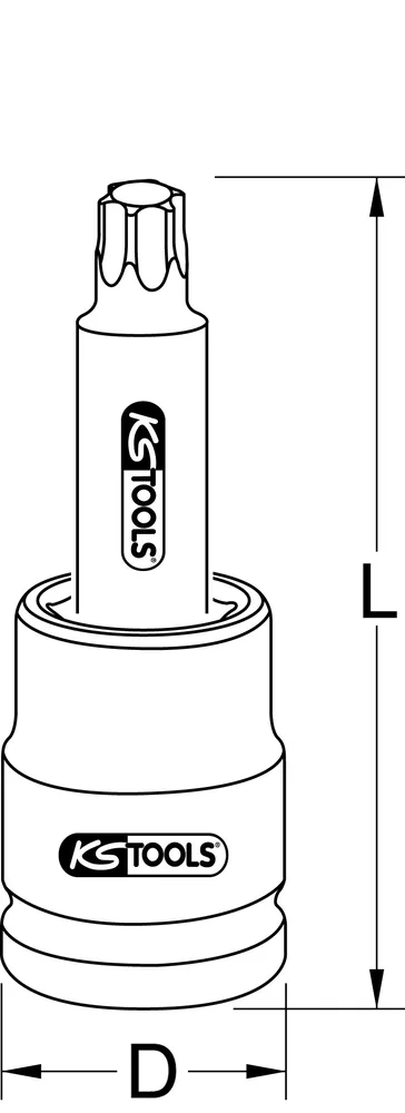 3/4" silový bit nástrčný Torx, dlhý, T90 KS Tools 450.0444