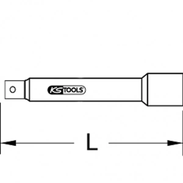 3/8" predĺženie s ochrannou izoláciou a aretáciou skrutiek, 250 mm KS Tools 117.3825