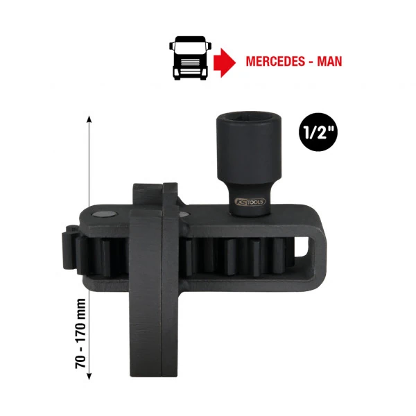 KS Tools 1/2" pretáčacie zariadenie pre motor pre Mercedes/MAN, 100mm 455.0021