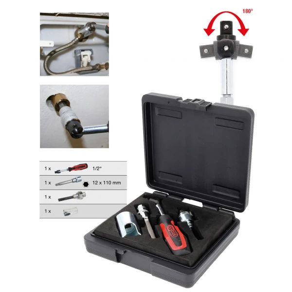 KS Tools Kombinovaná súprava fréz pre oblasť sanity, 4-dielna 116.2030